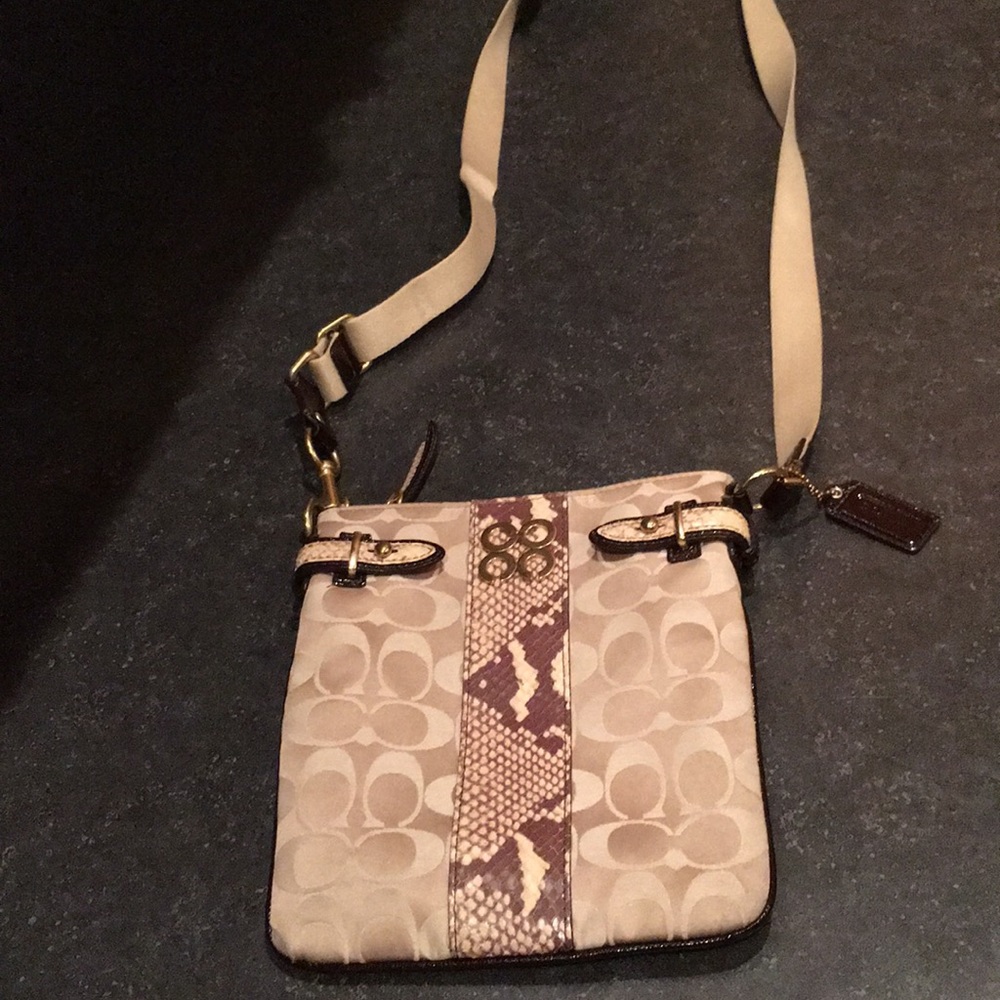 Coach purse with blue interior